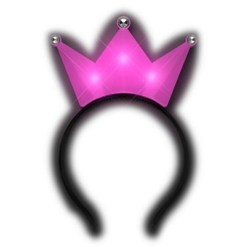 3 Jeweled Hot Pink Princess Crown Headbands Clubs, Concerts, Festivals, Disco