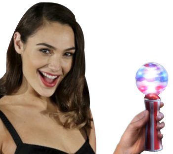 Light Up Magic Patriotic USA Spinning Wand 4th of July