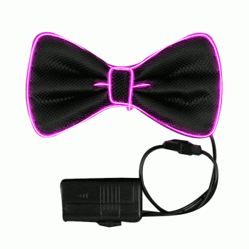 EL Wire Pink Bow Tie Night Parties All Products