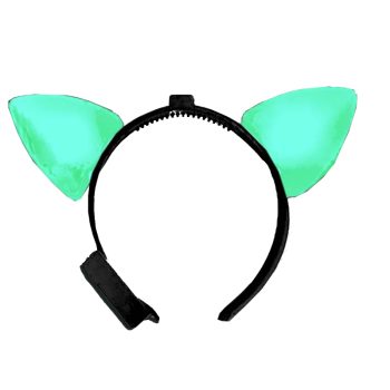 Light Up Green Cat Ears Headband All Products