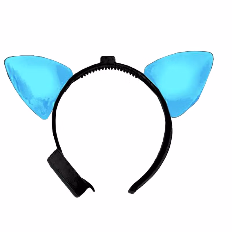 Light Up Blue Cat Ears Headband All Products 3
