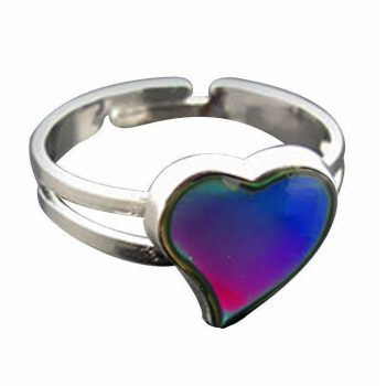 Sweet Heart Shaped Mood Ring Adjustable All Products