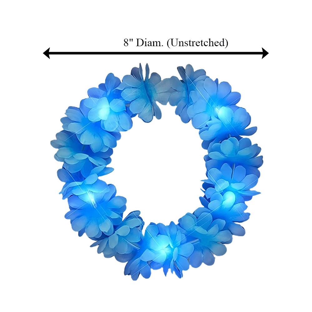 Light Up Flashing Blue Flower Angel Halo Crown Headband All Products 5