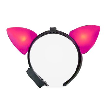Light Up Pink Cat Ears Headband All Products