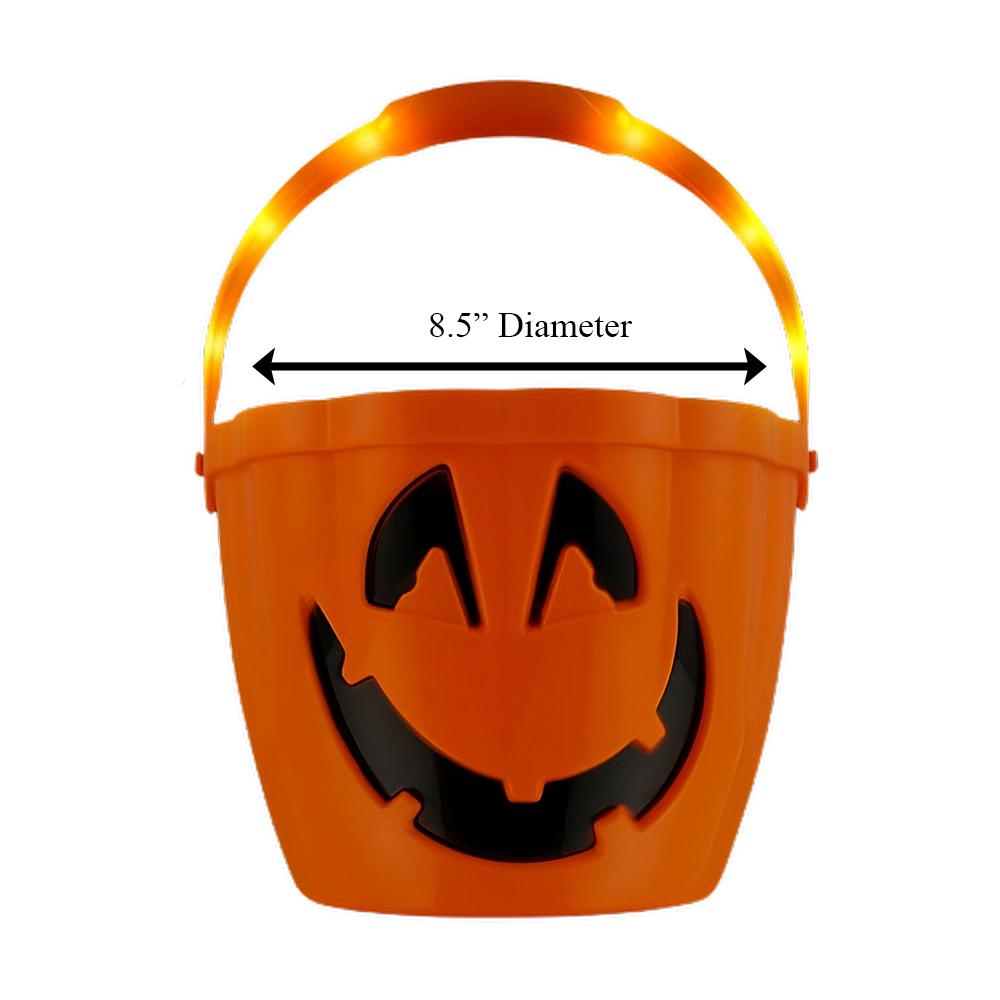 Pumpkin Jack O Lantern Candy Bucket Flashing Handle All Products 5