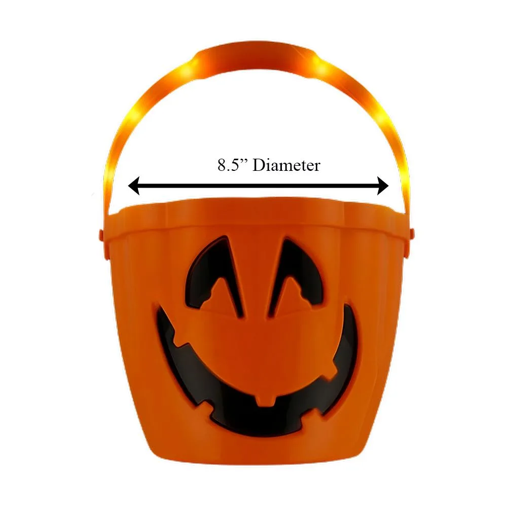 Pumpkin Jack O Lantern Candy Bucket Flashing Handle All Products 7