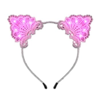 Pink LED Lace Cat Animal Ears Headband All Products