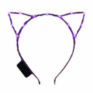Purple LED Kitty Cat Ear Headband All Products