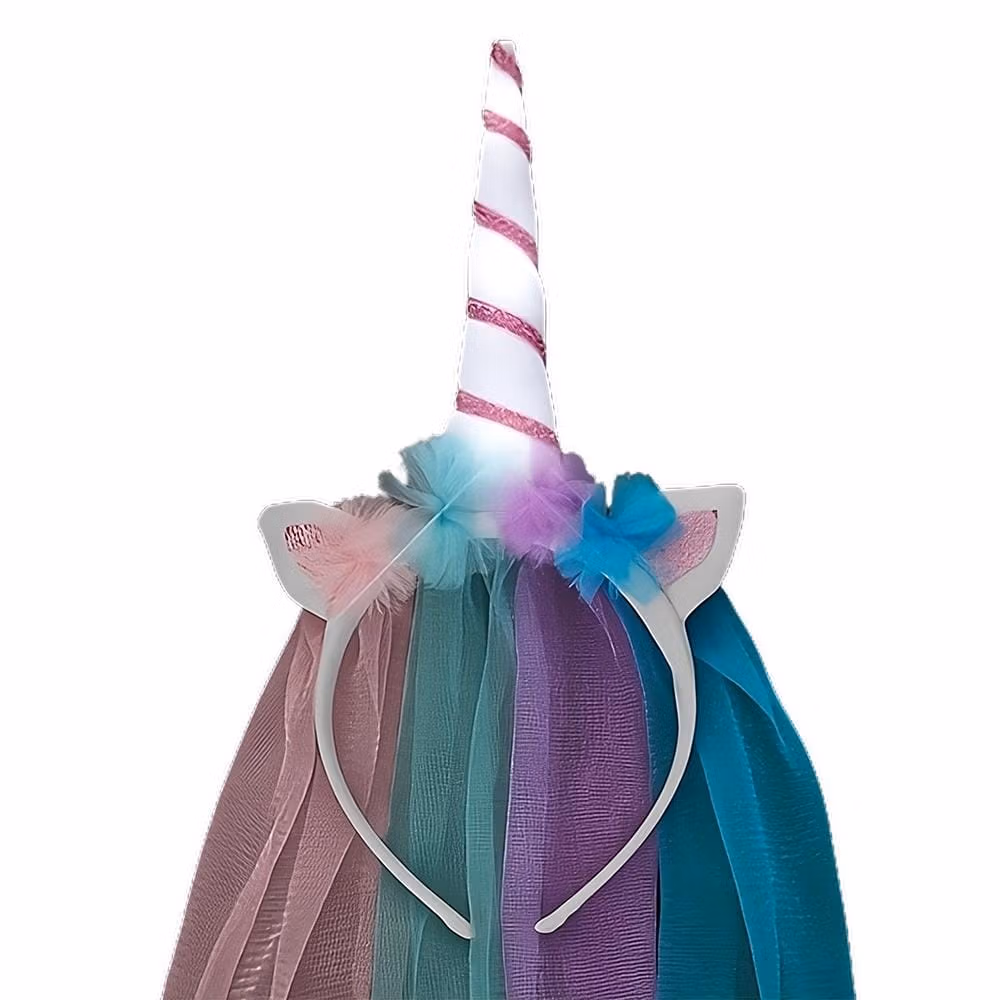 Light Up Princess Unicorn Ears with Veil Headband All Products 5