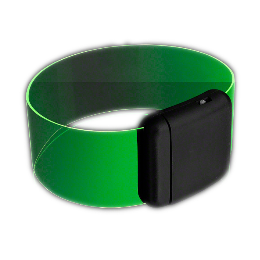 Cosmic Green LED Bracelets Magnetic Clasp All Products