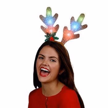 LED Golden Reindeer Antlers Light Up Headband All Products