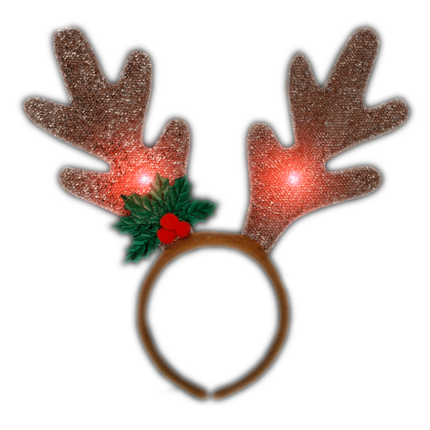 LED Golden Reindeer Antlers Light Up Headband All Products