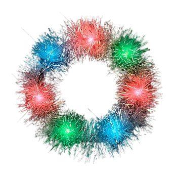 Light Up Tinsel Halo Crown Headband Clubs, Concerts, Festivals, Disco