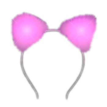 Pink LED Soft Cat Ears Headband All Products