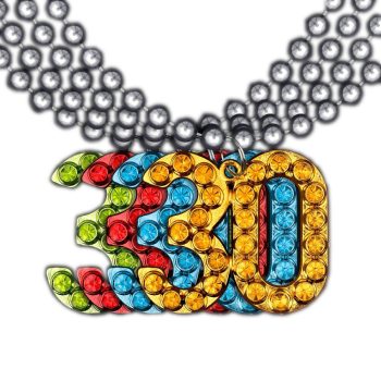 30 Charm on Beads Happy Birthday Bead Necklace Assorted Pack of 12 Unlit All Products