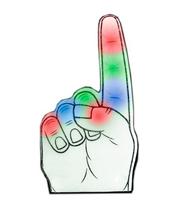 Number One Foam Light Up Finger Multicolor All Products