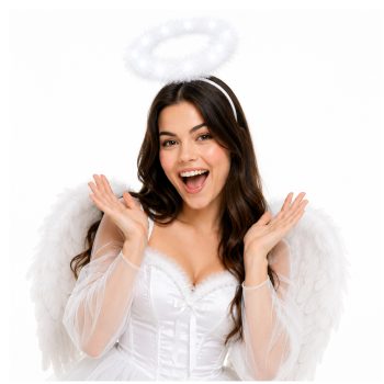 Light Up Angel Halo Lighted Headband with White LEDs