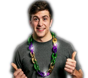 Light Up Mardi Gras Huge Chain Necklace All Products 3