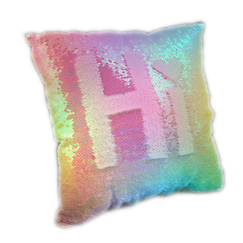 personalized reversible sequin pillow
