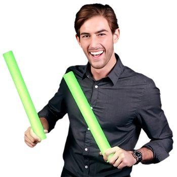 Premium LED Foam Cheer Sticks Green for Mardi Gras All Products