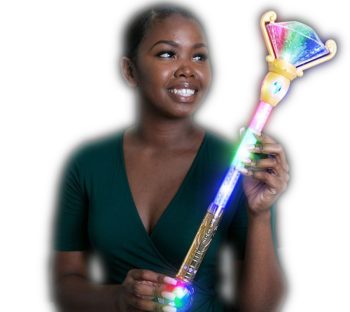 Light Up Diamond Scepter Wand Prism Ball Colors