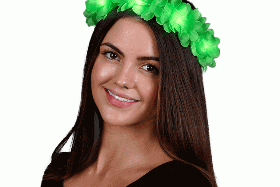 St Patricks Day Green Flower Crown All Products