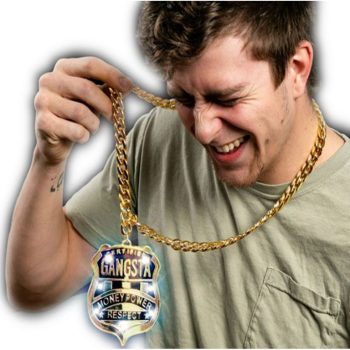 Light Up Gangsta Metallic God Necklace All Products