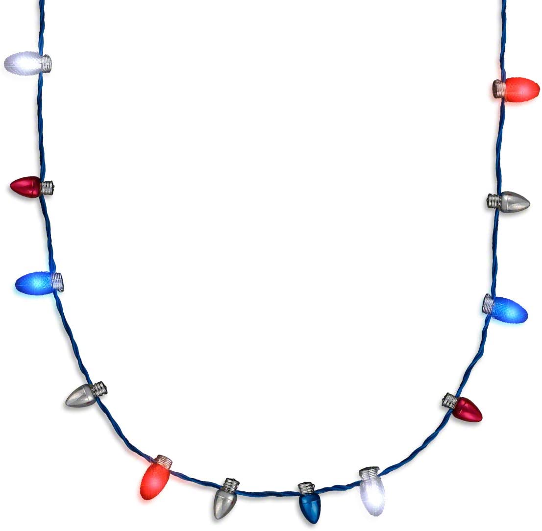 Patriotic 4th of July Mini Bulb Necklace 4th of July 5