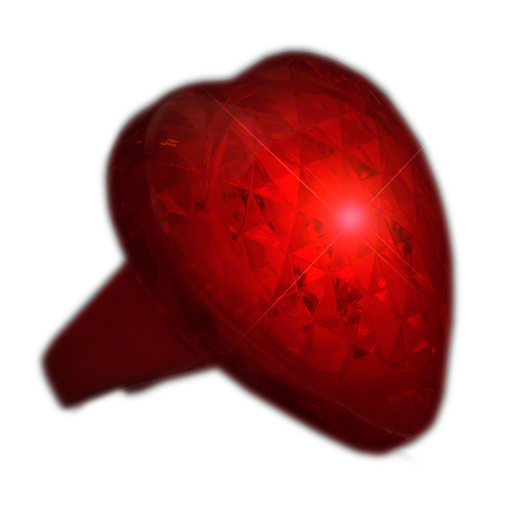 Huge Pulsing Red Heart Gem Light Up Ring All Products 3