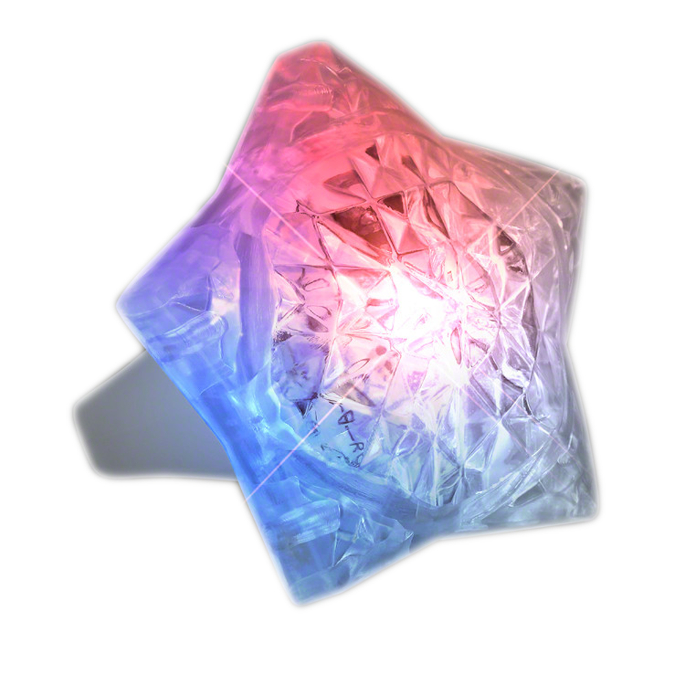 Patriotic Huge Crystal Star Prism Gem Rings RWB All Products 3