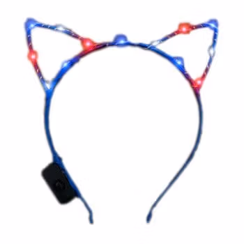 Light Up Cat Ears Starlight Patriotic Headband Themes 3
