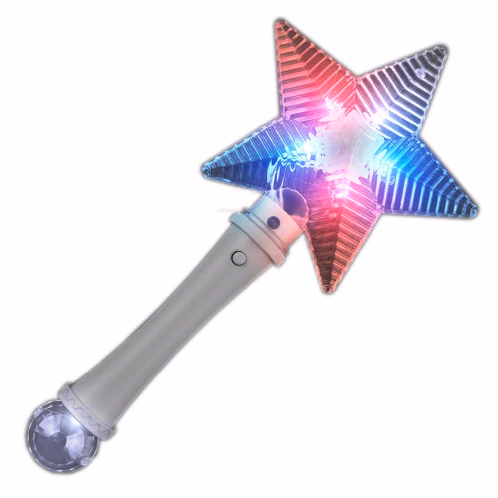 Flashing Patriotic Star Prism Wand Fourth of July 4th of July 3