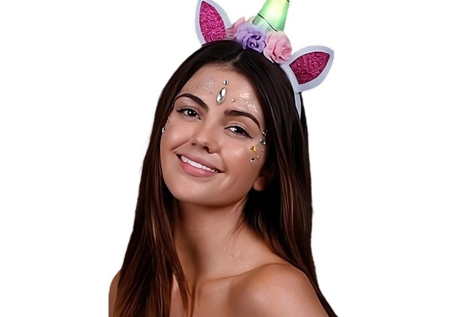 Light Up Color Change Unicorn Horn Flower Headband All Products