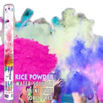 Pink Holi Powder Gender Reveal Confetti Cannon 18 Inch Non-Light Up Fun