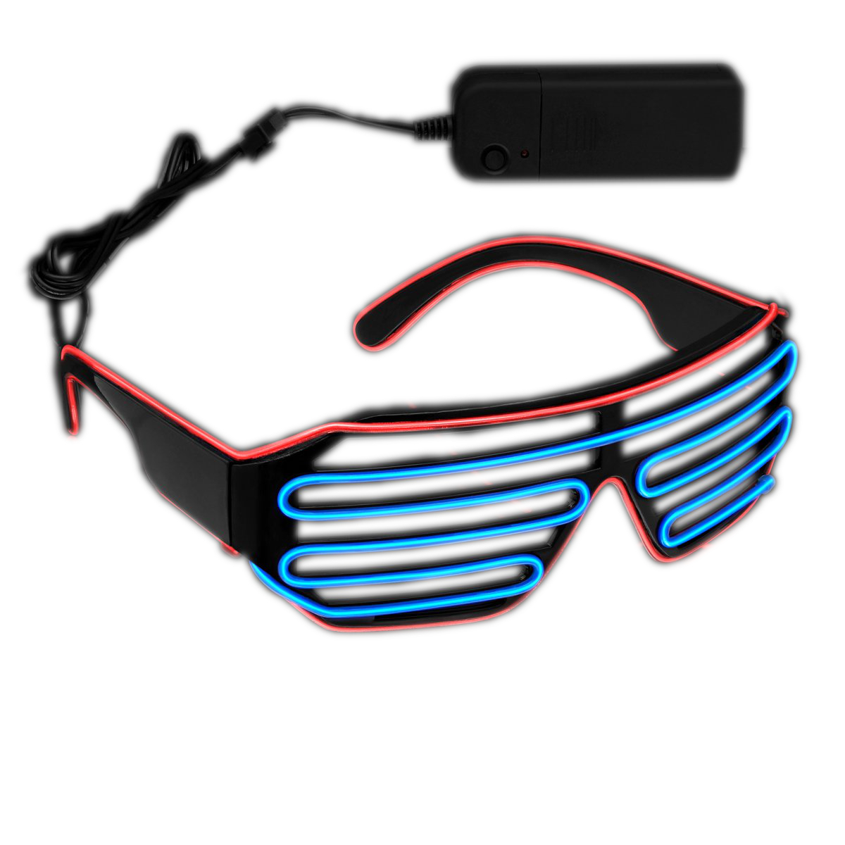 Ultra Electro Luminescent Sunglasses Blue and Red All Products