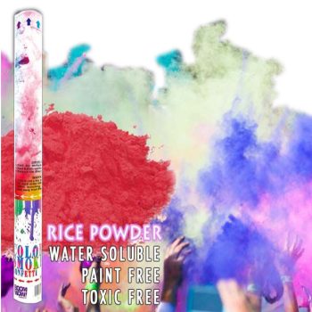 Red Holi Powder Confetti Cannon 18 Inch Non-Light Up Fun