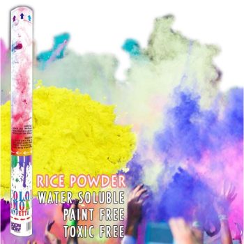 Yellow Holi Powder Confetti Cannon 18 Inch All Products