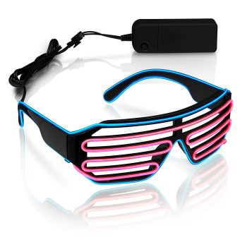 Ultra Electro Luminescent Sunglasses Blue and Pink Blue