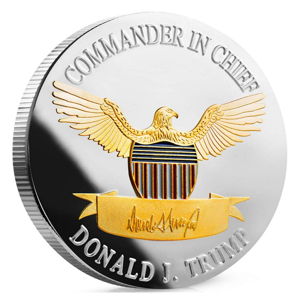 2020 Gold on Silver Liberty Donald Trump Plated Commemorative Coin All Products 4