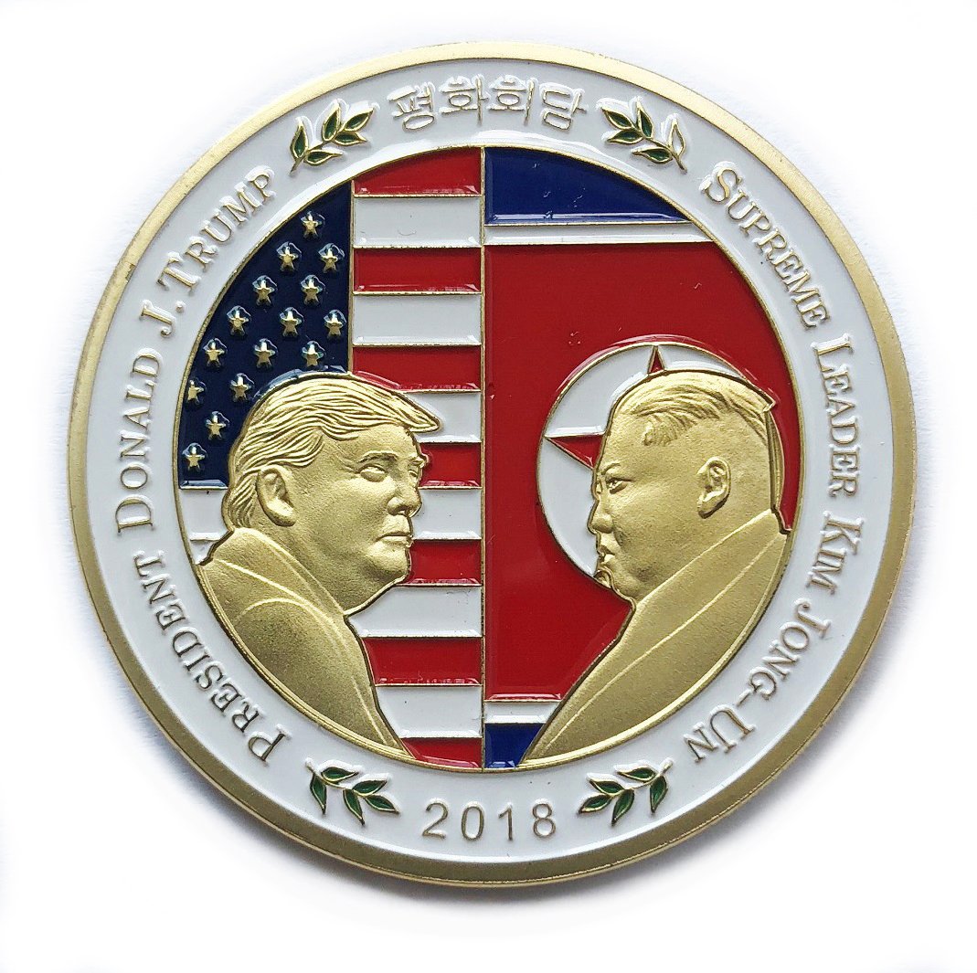 Donald Trump Shake Hands with Kim Jong-un Commemorative Gold Silver Coin All Products 3