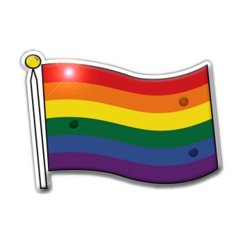 Rainbow Flag Light Up Pin All Body Lights and Blinkees