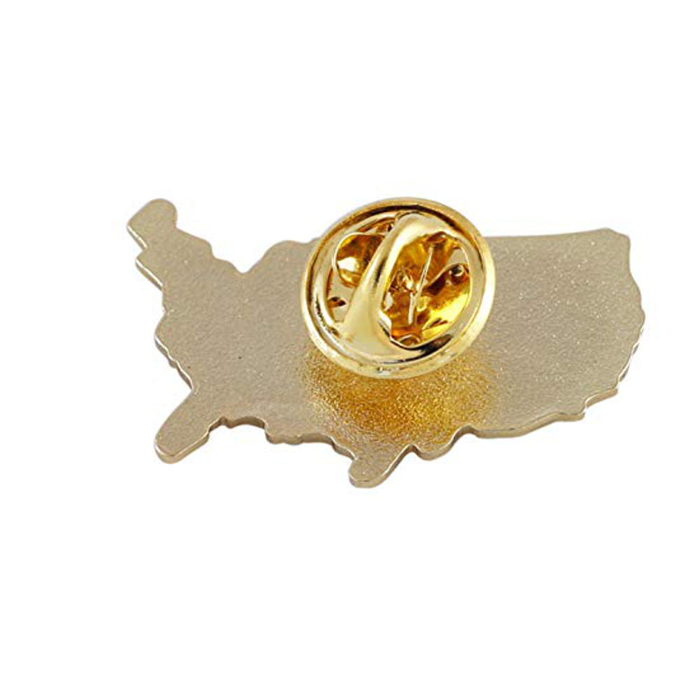 Unlit United States of America Outline Patriotic Pin 4th of July 4