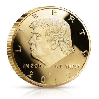 2019 Donald Trump Liberty Gold Plated Coin Non-Light Up Fun