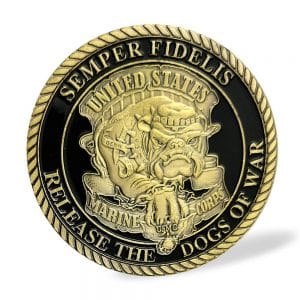 Semper Fidelis Release the Dogs of War United States Marine Corps Commemorative Coin All Products
