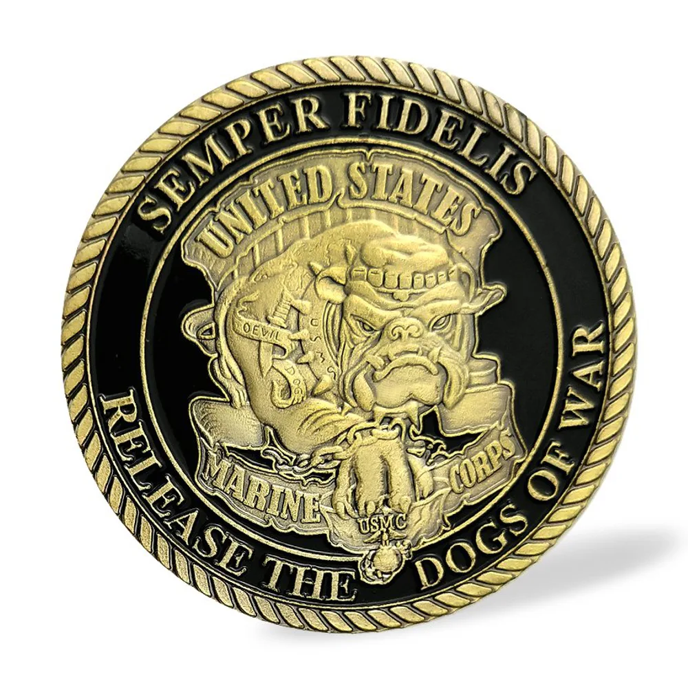 Semper Fidelis Release the Dogs of War United States Marine Corps Commemorative Coin All Products 3