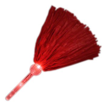 LED Team Spirit Pom Pom Red Cheer Sticks