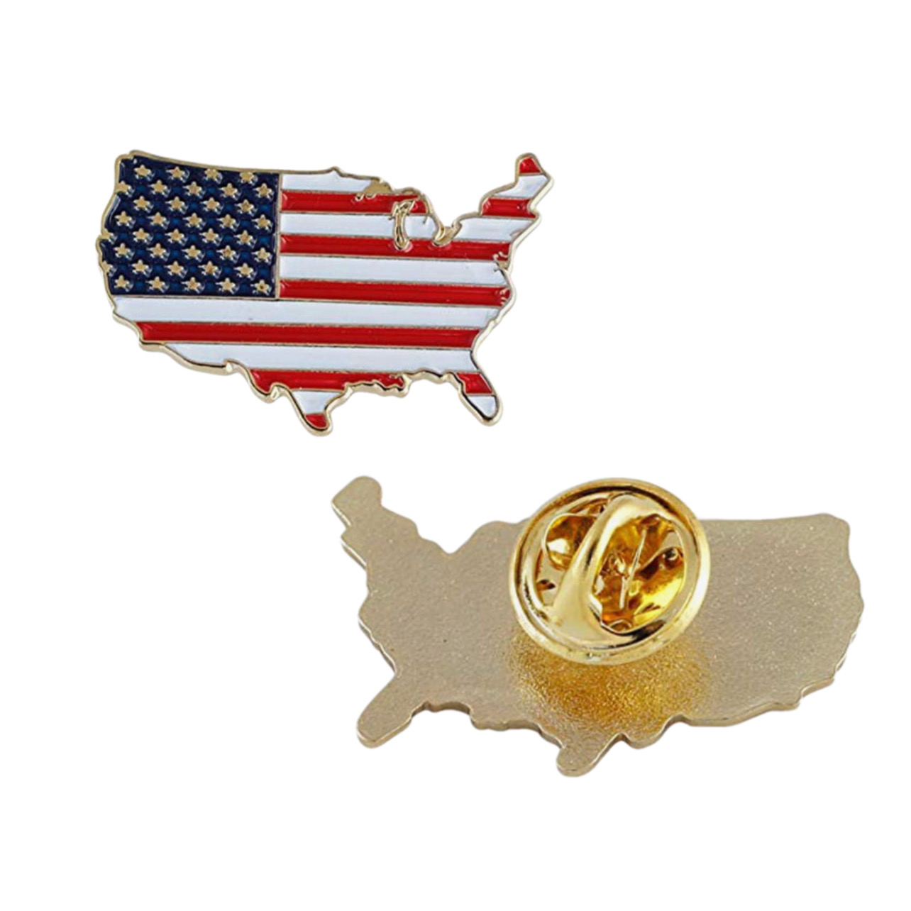 Unlit United States of America Outline Patriotic Pin 4th of July 5
