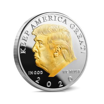 2020 Donald Trump Commemorative Silver Head Non-Light Up Fun