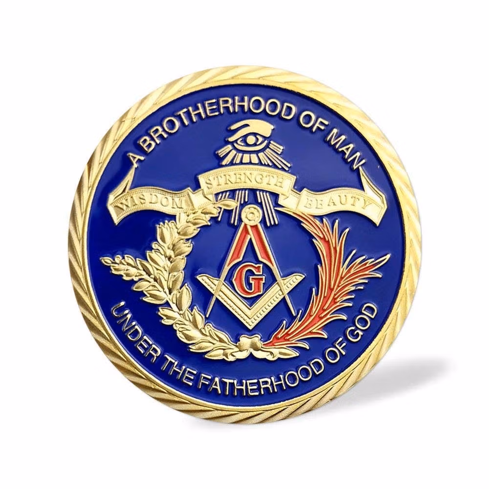 Masonic Ancient Blue Gold Challenge Coin All Products 3