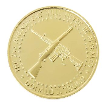 2018 Freedom Donald Trump 2nd Amendment Gold Plated Coin All Products 2